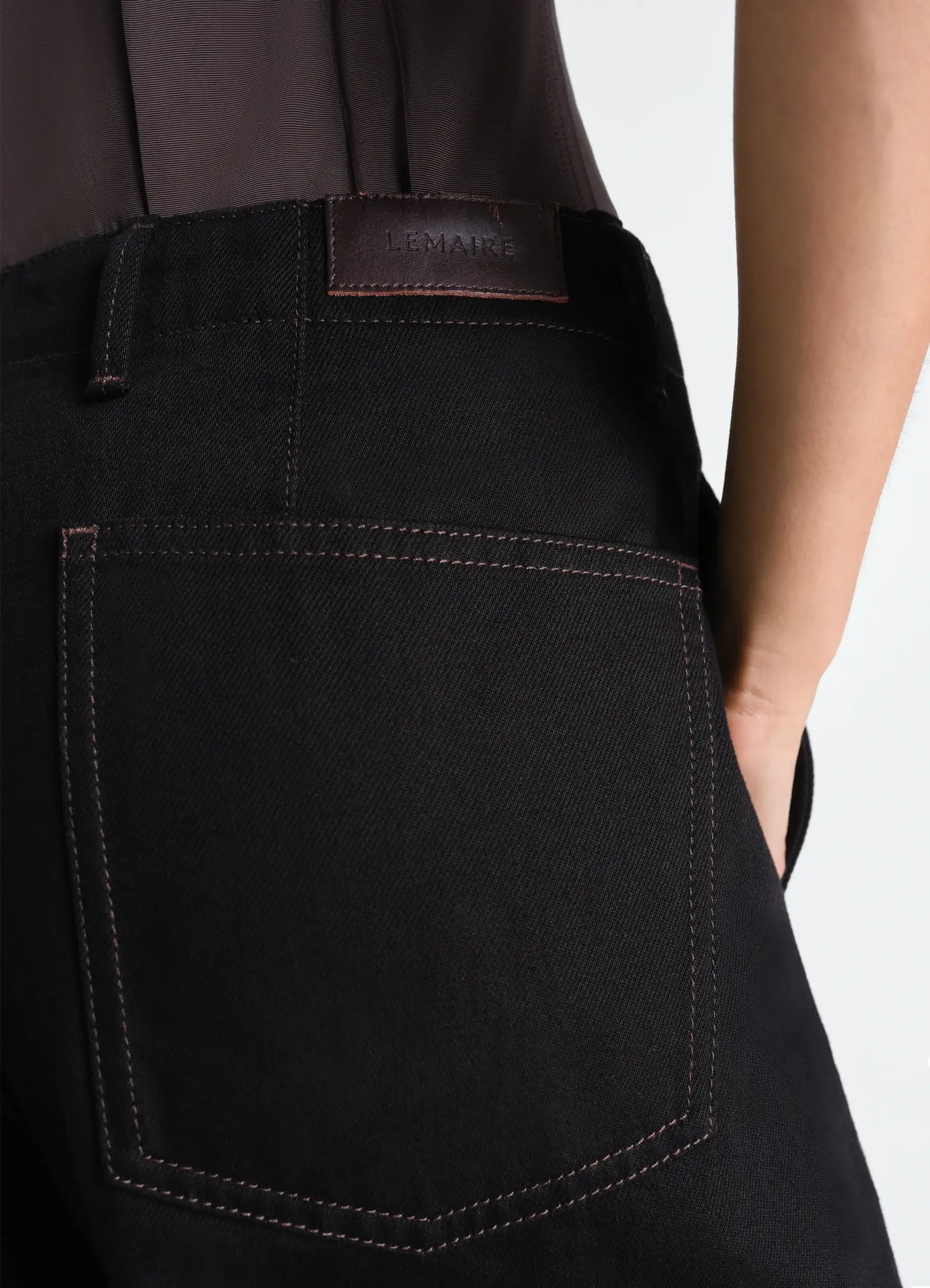 TWISTED BELTED PANTS IN DENIM - Image 5