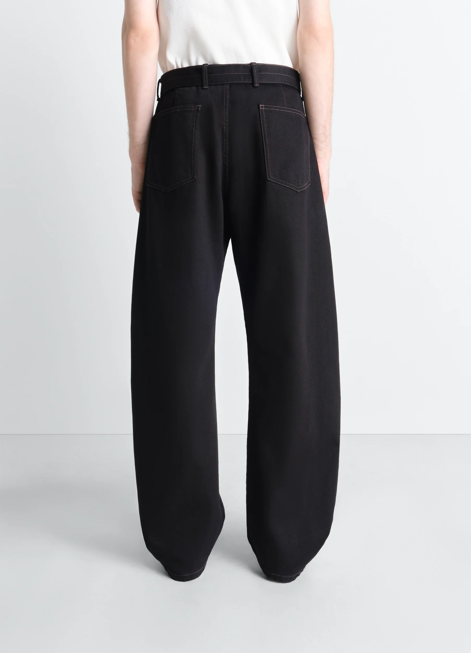 TWISTED BELTED PANTS IN DENIM - Image 6