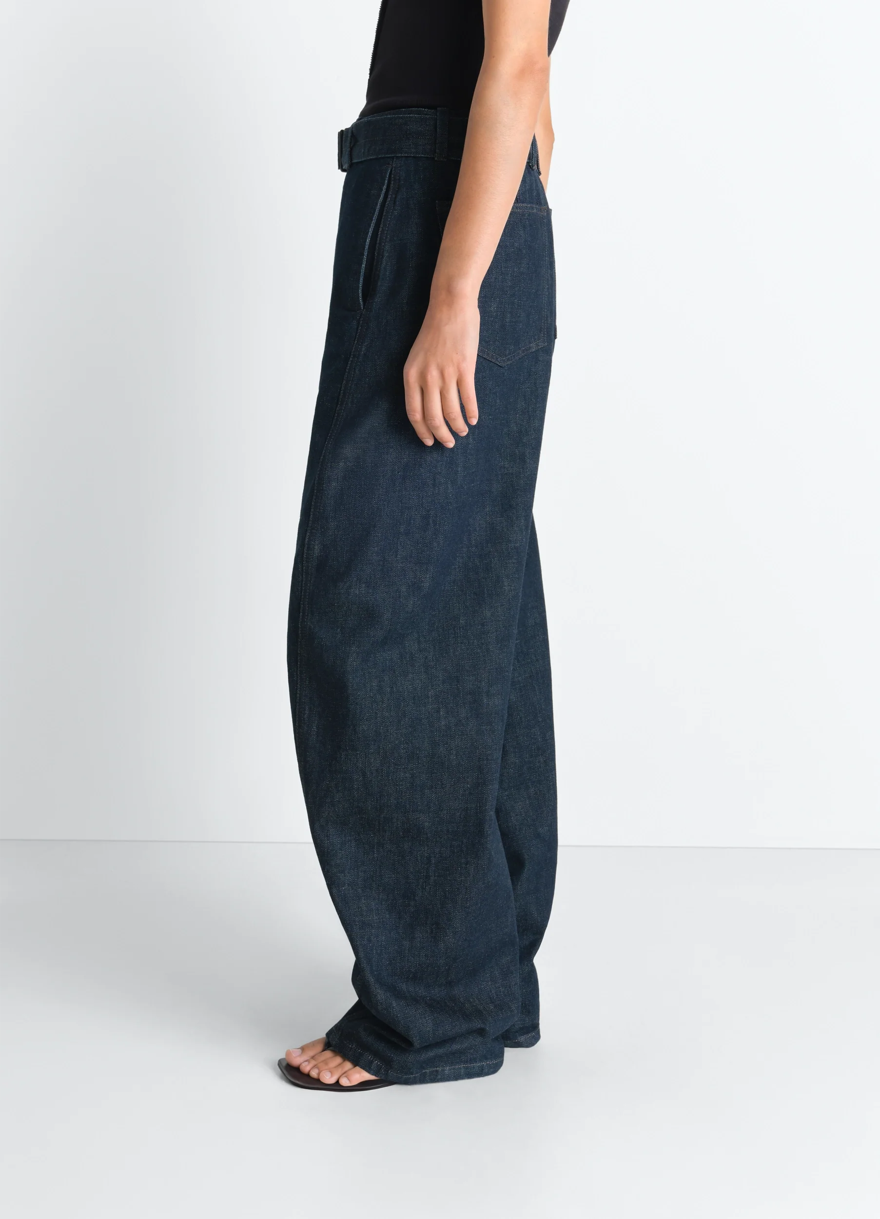 TWISTED BELTED PANTS IN DENIM - Image 5