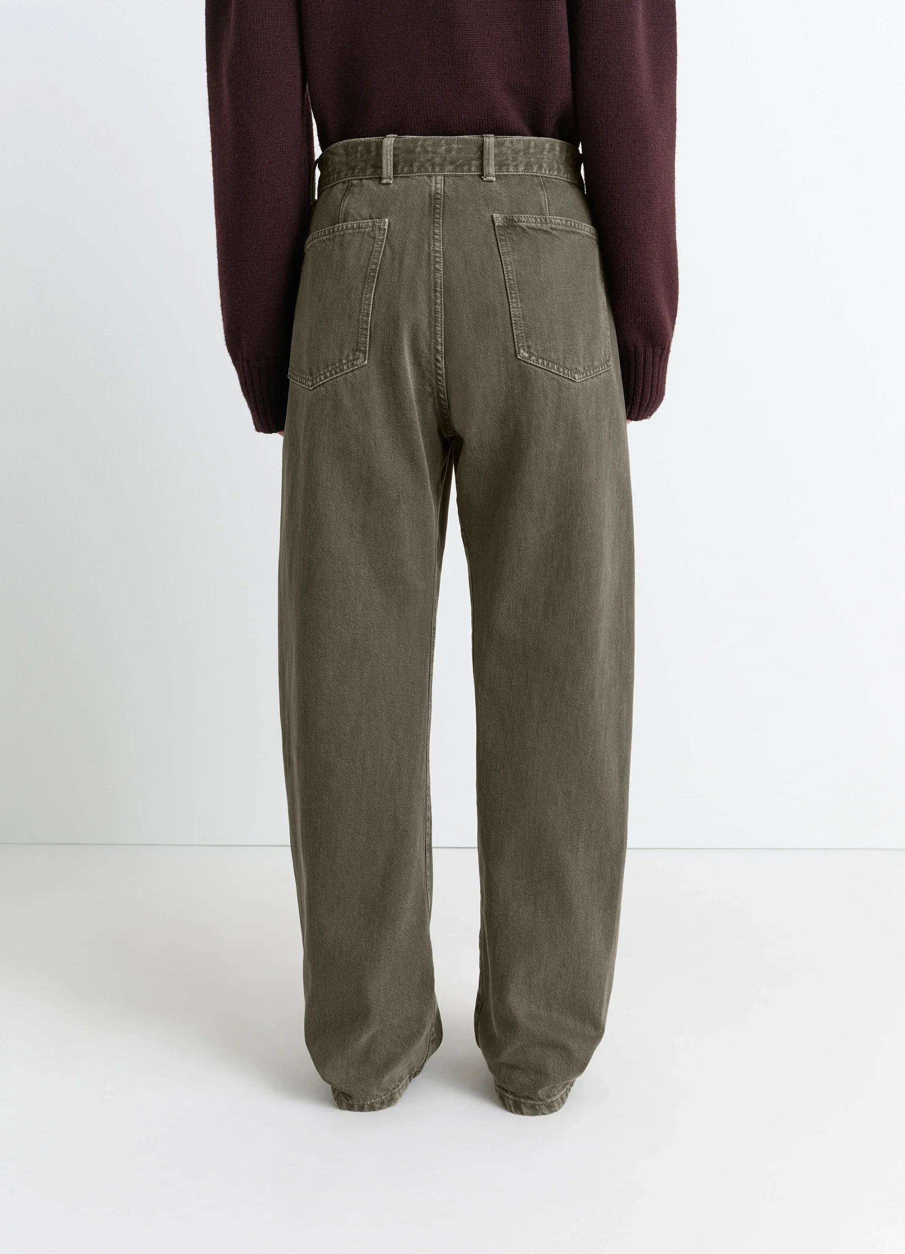 TWISTED BELTED PANTS IN DENIM - Image 6