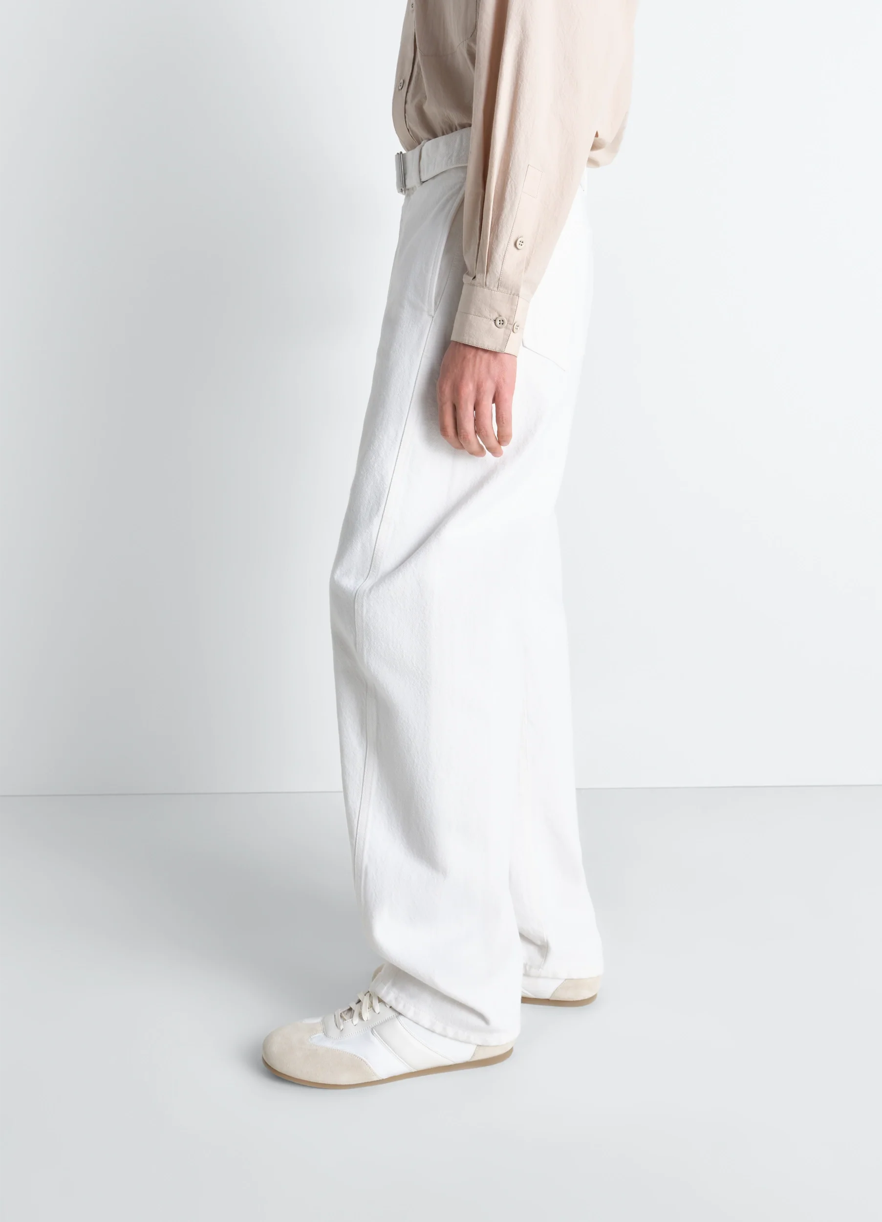 TWISTED BELTED PANTS IN DENIM - Image 4