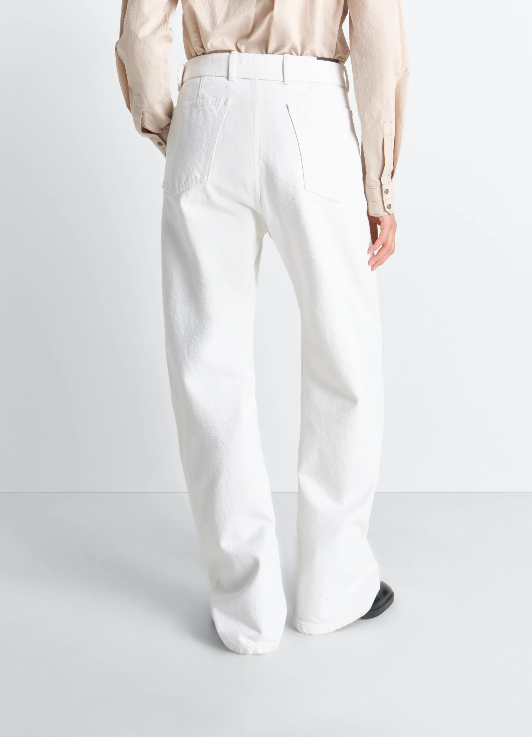 TWISTED BELTED PANTS IN DENIM - Image 6