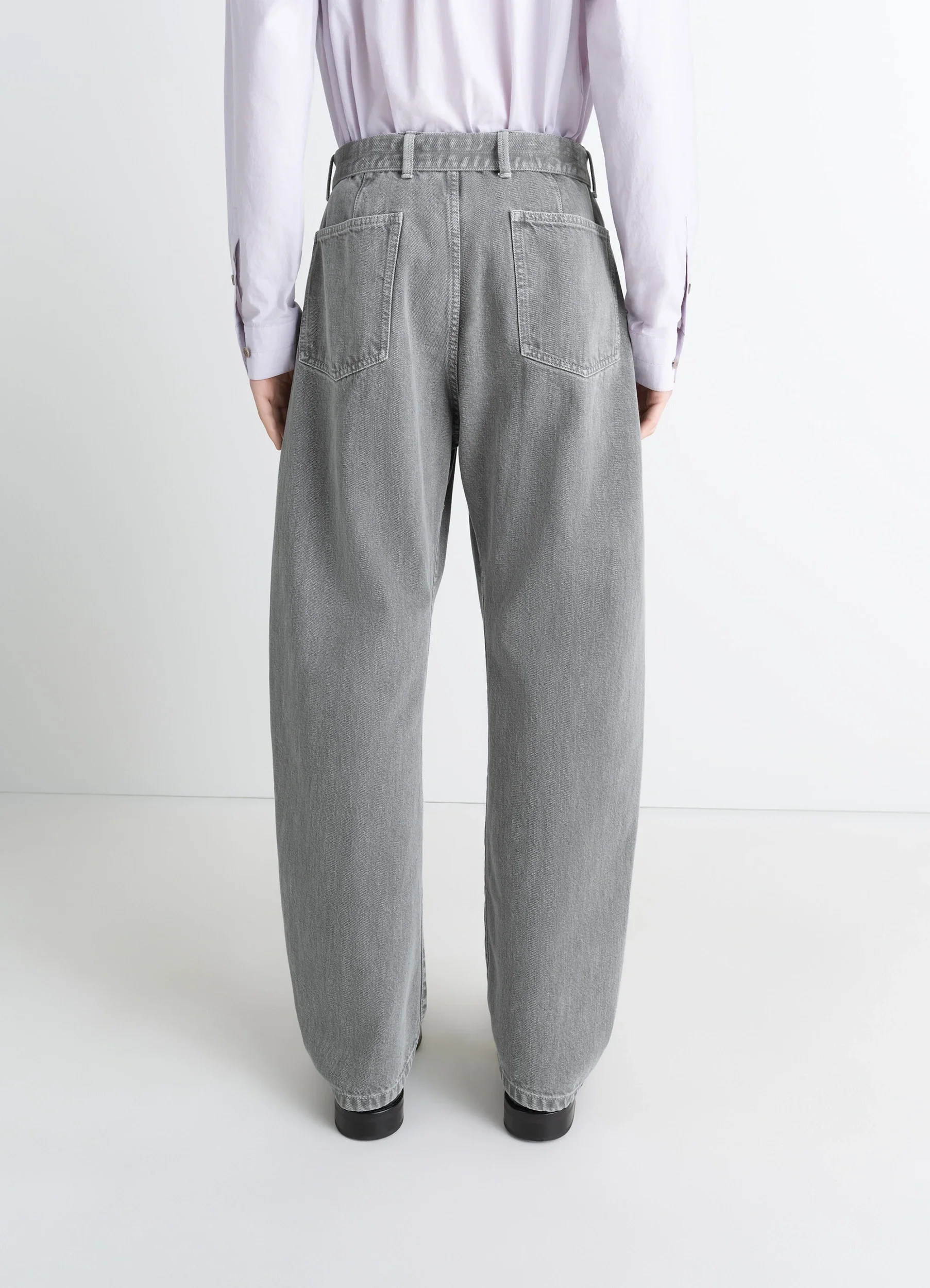 TWISTED BELTED PANTS IN DENIM - Image 4