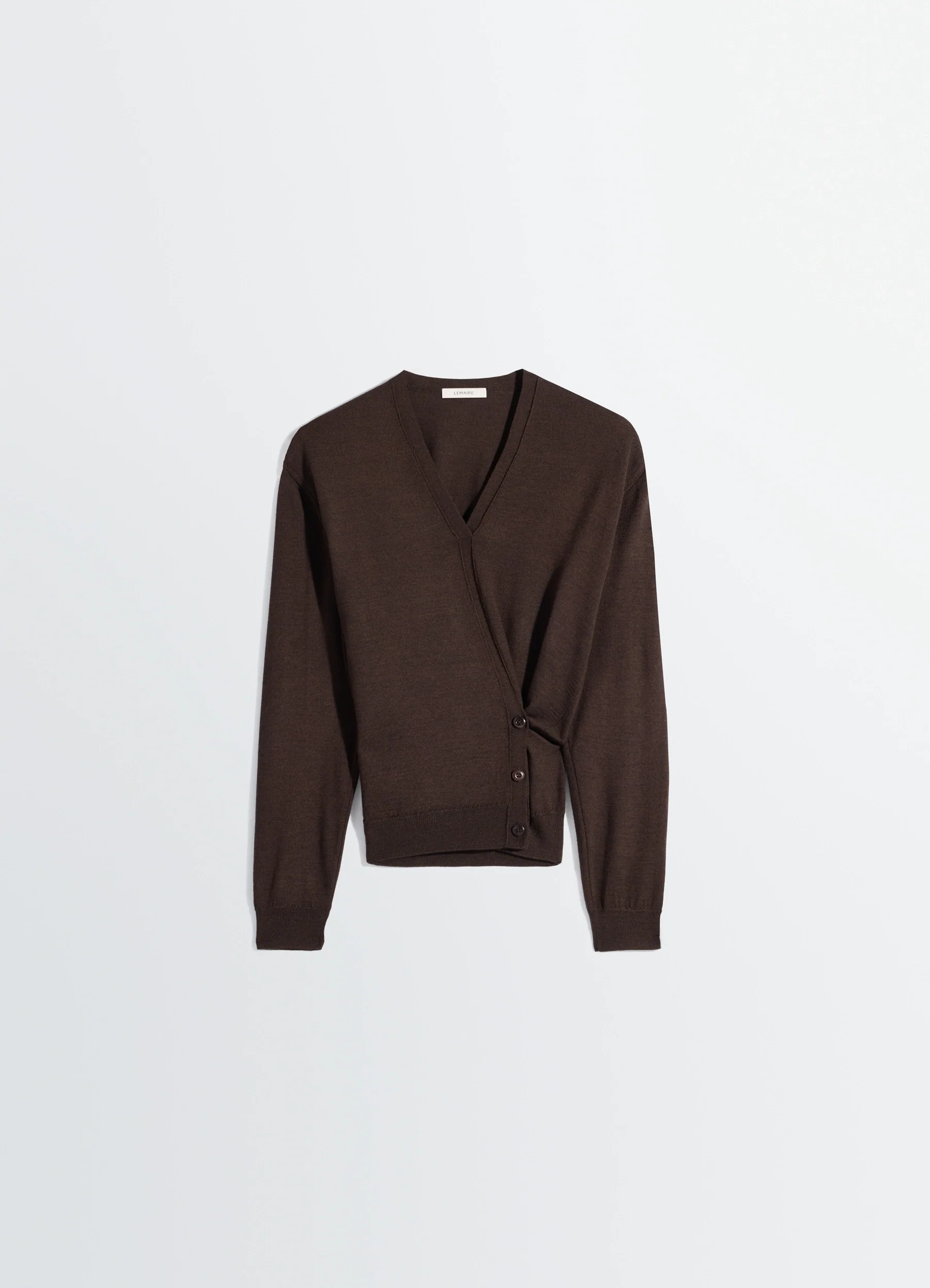 TWISTED V NECK JUMPER IN MERINO BLEND - Image 6