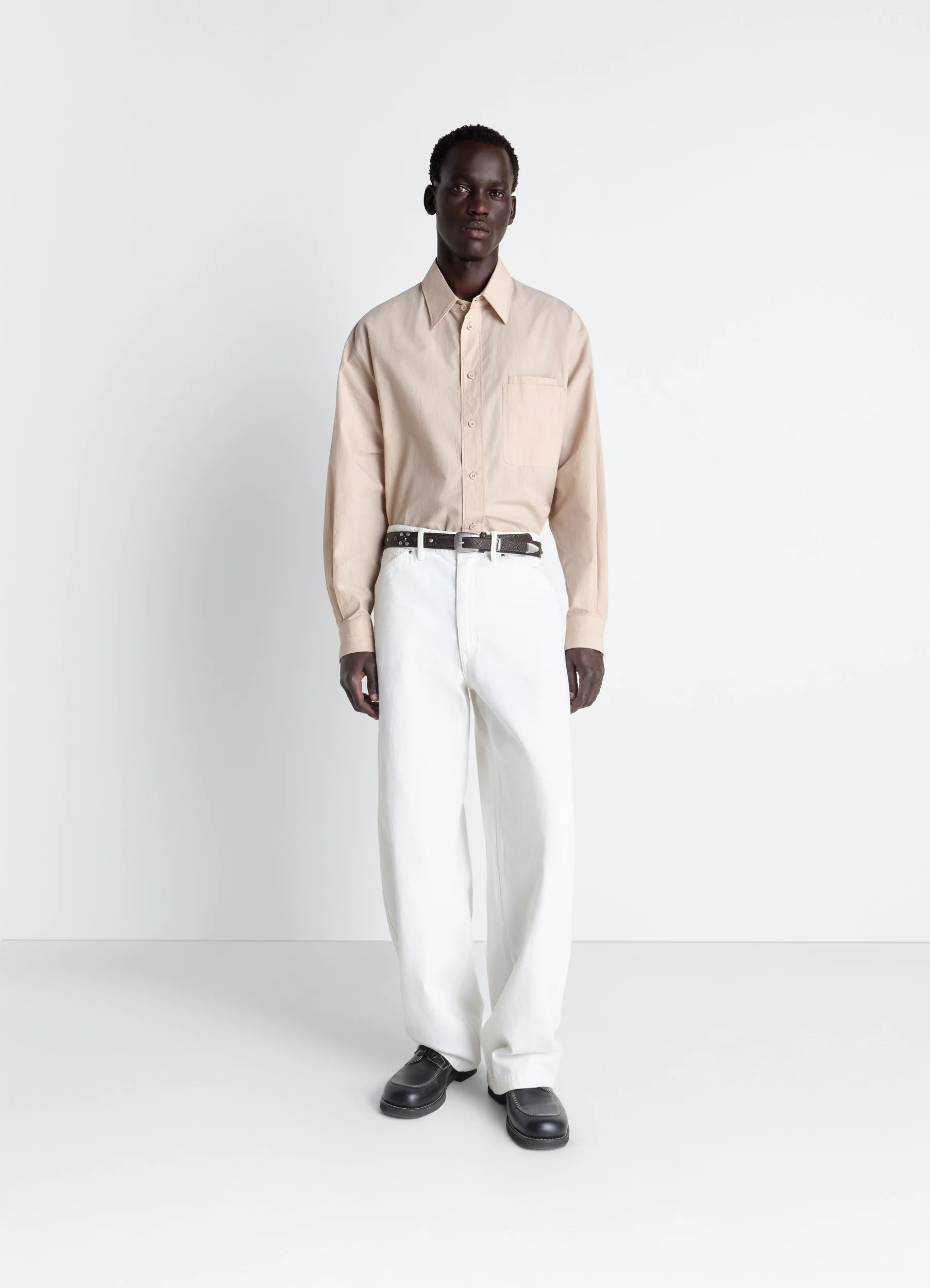 TWO POCKET SHIRT IN CREPE COTTON - Image 2