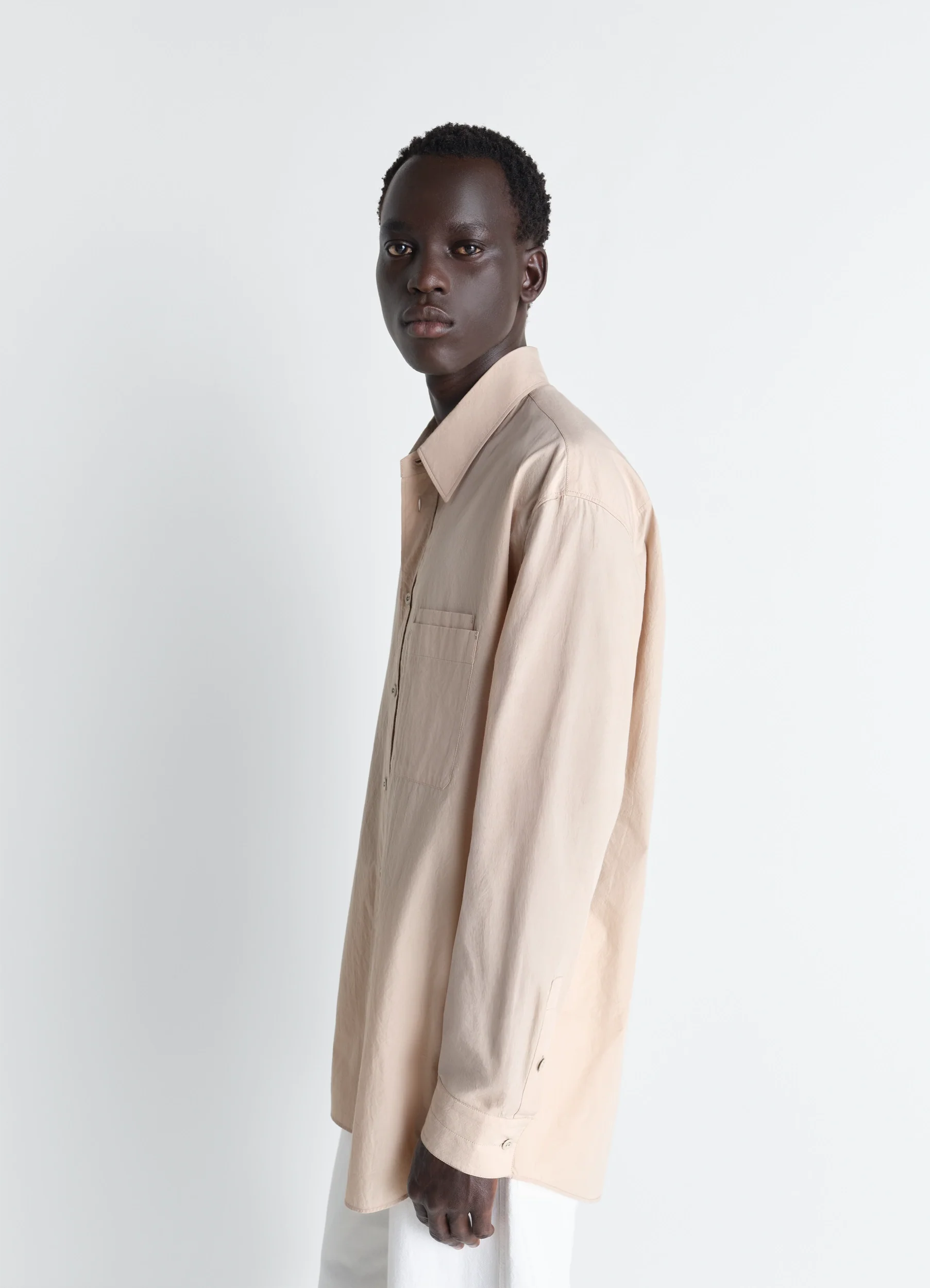 TWO POCKET SHIRT IN CREPE COTTON - Image 3