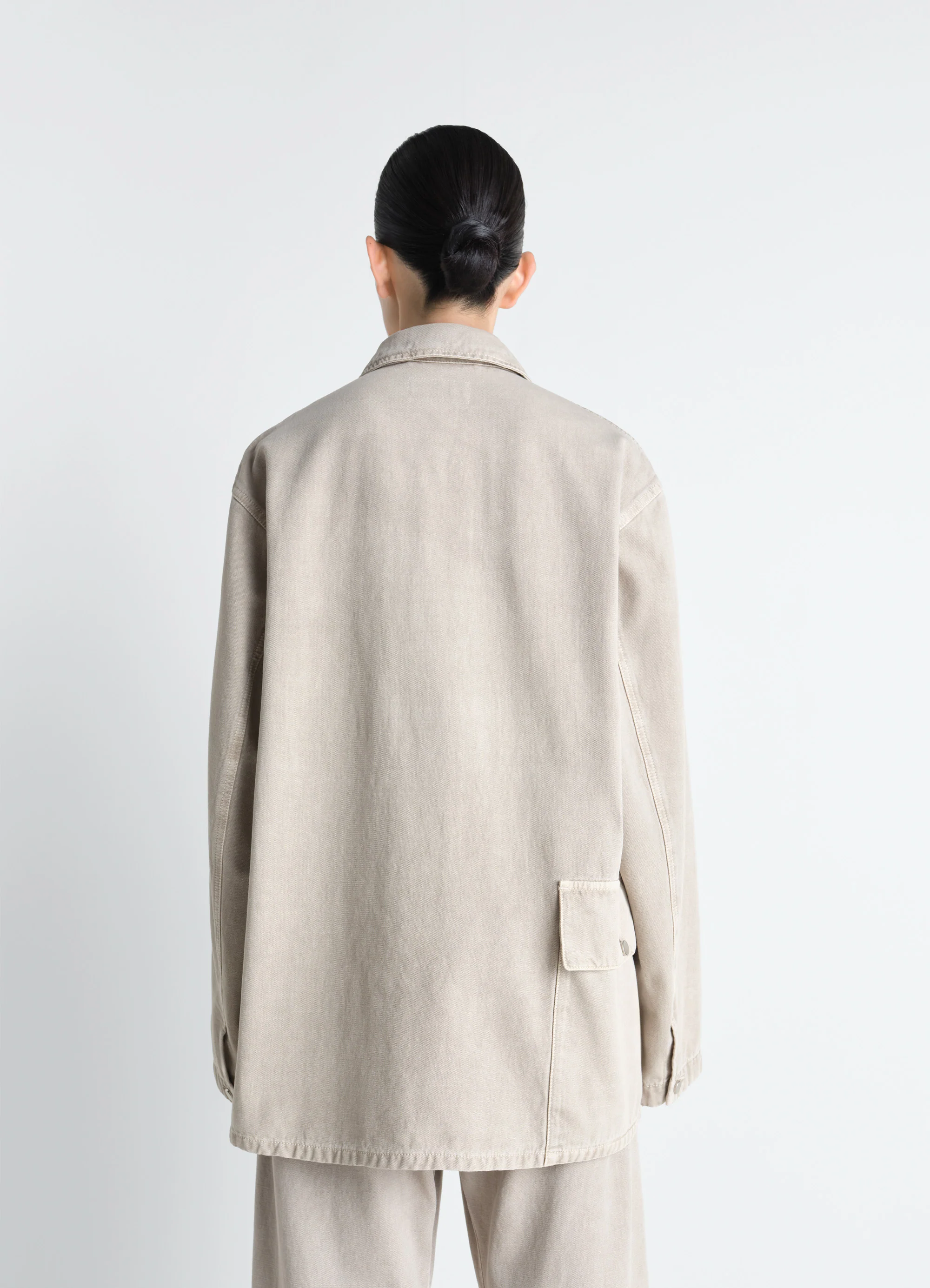 UTILITY OVERSHIRT IN SNOW BROKEN TWILL - Image 7