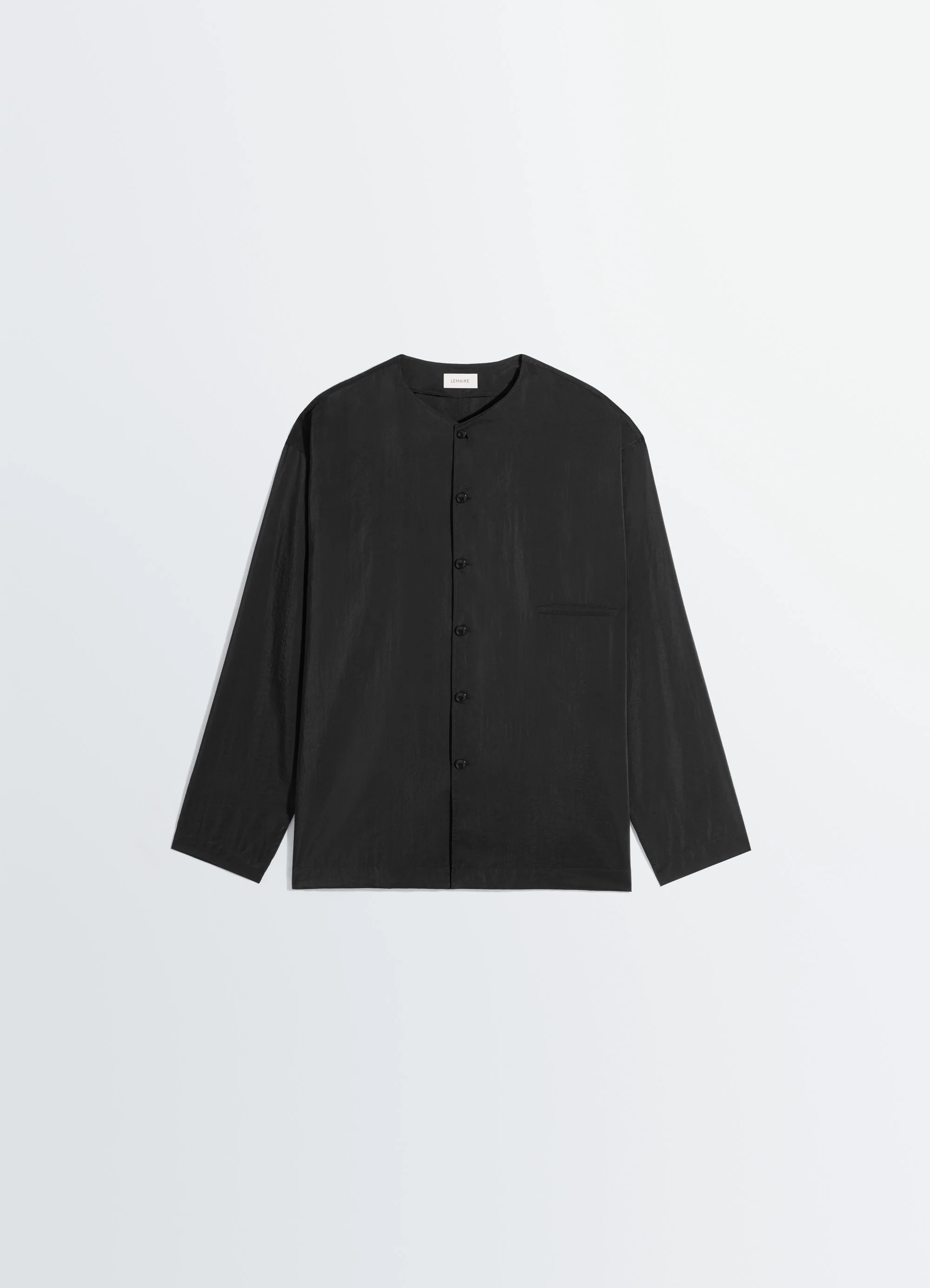 V-NECK SHIRT IN DRY SILK - Image 5