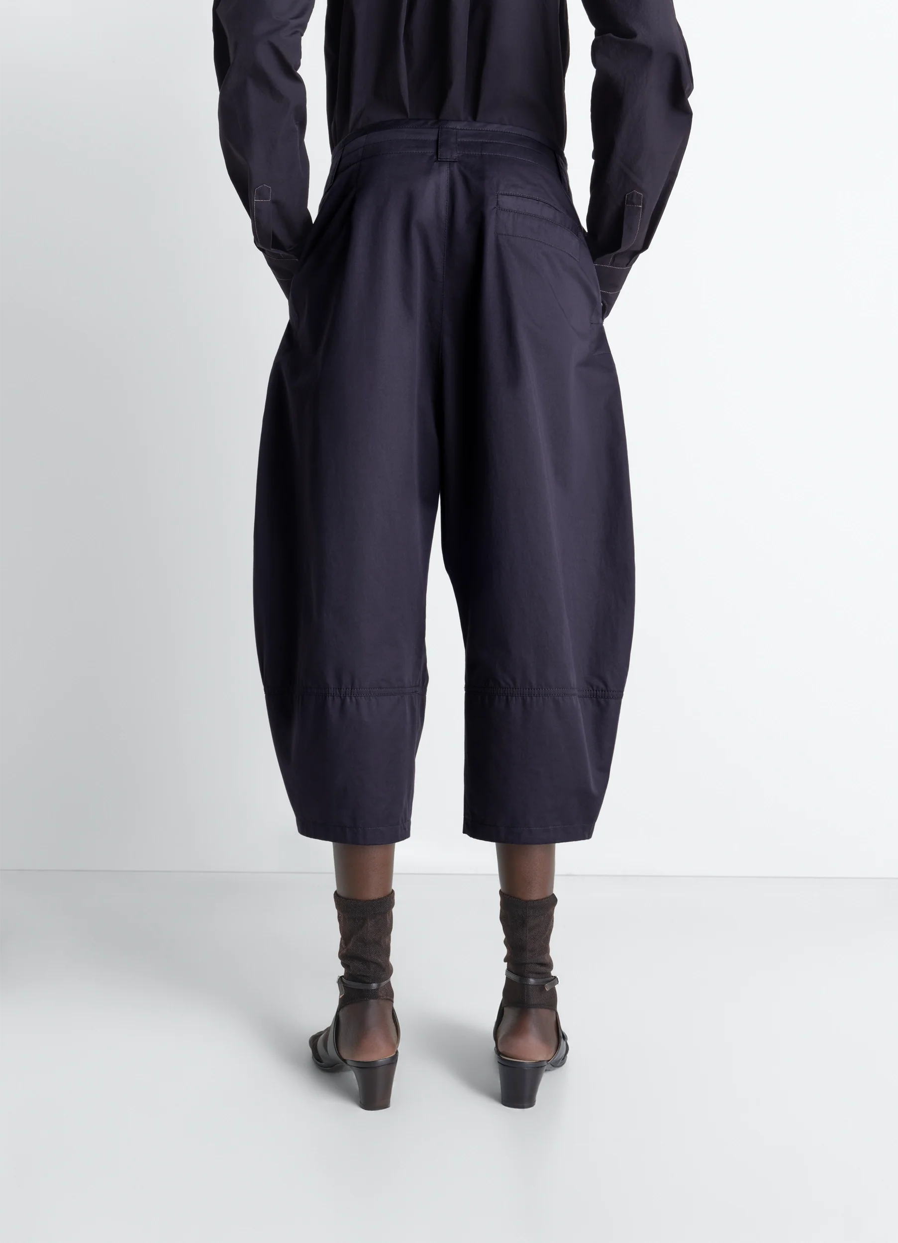 VOLUME BERMUDAS IN COTTON SATIN - Image 4