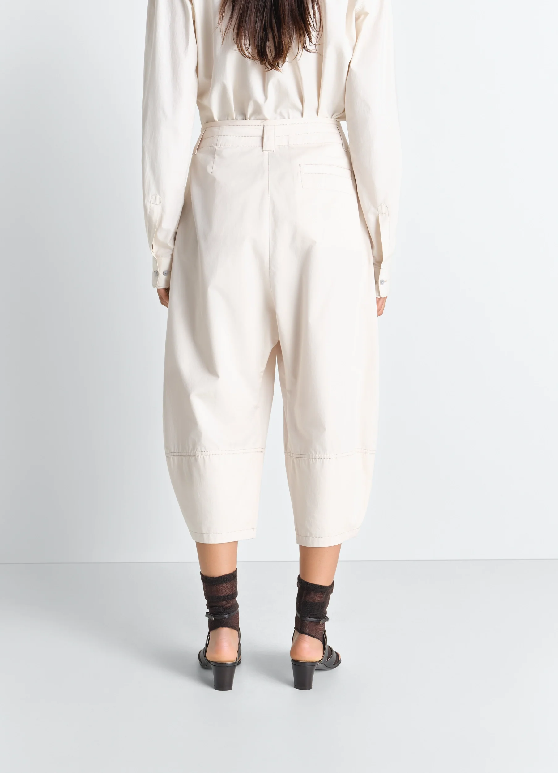 VOLUME BERMUDAS IN COTTON SATIN - Image 5