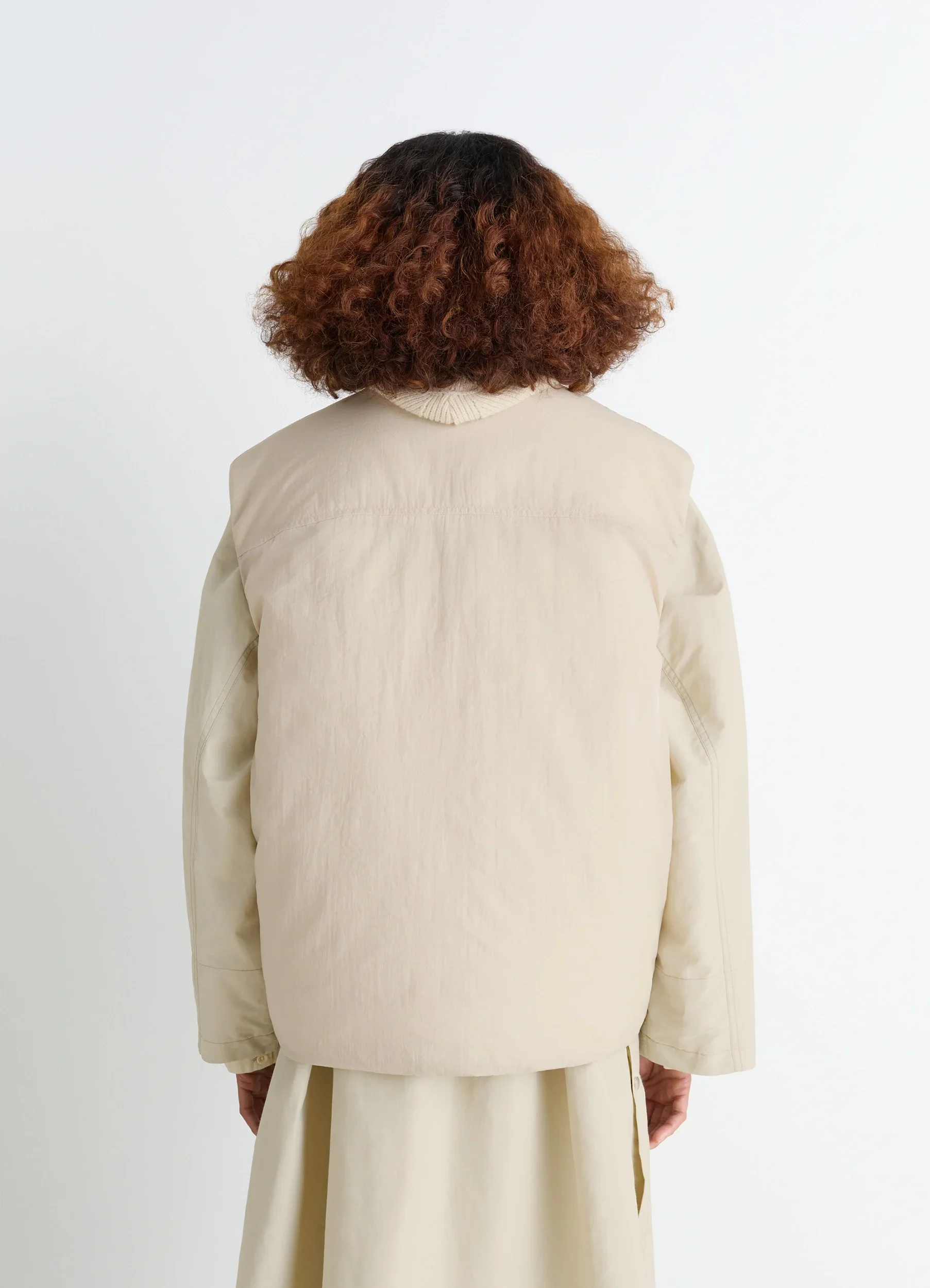 WADDED GILET WITH POCKETS IN LIGHT NYLON - Image 4