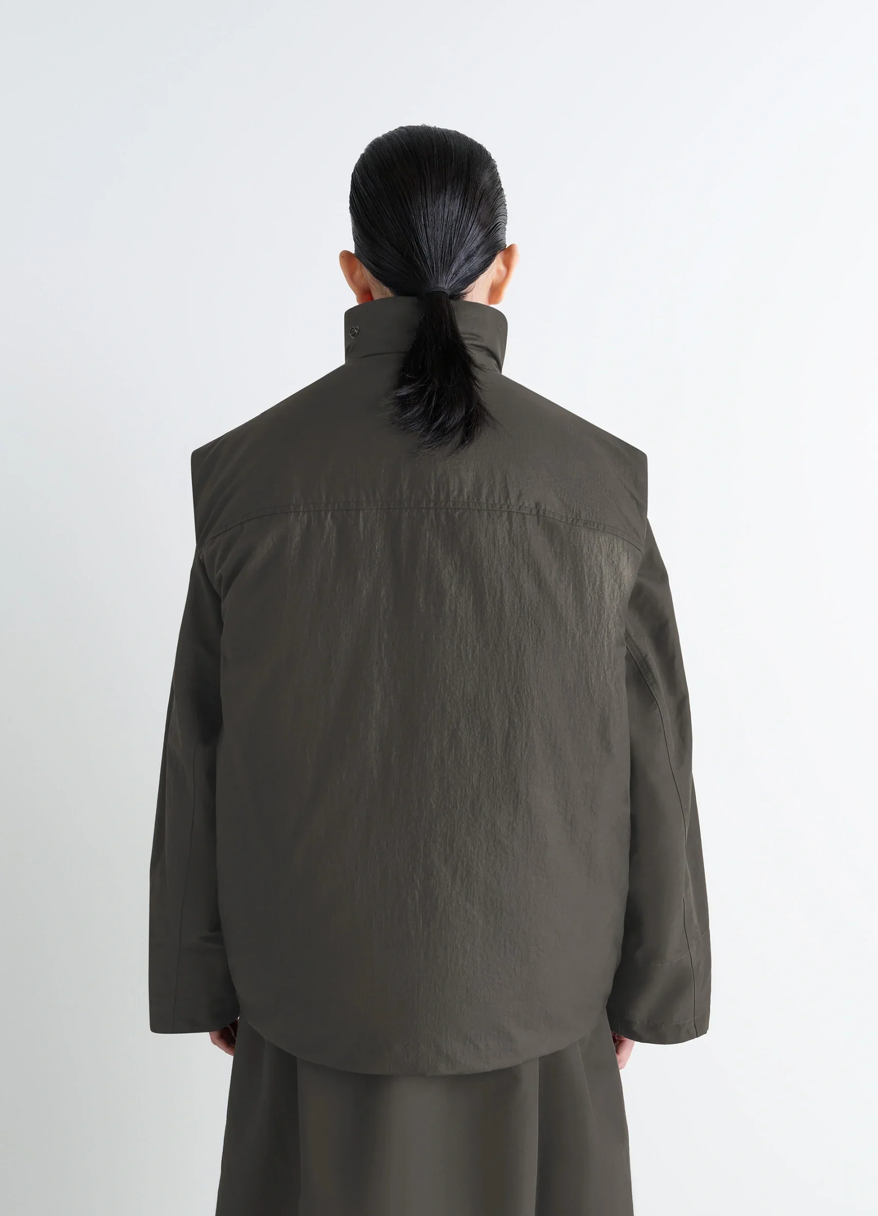 WADDED GILET WITH POCKETS IN LIGHT NYLON - Image 5