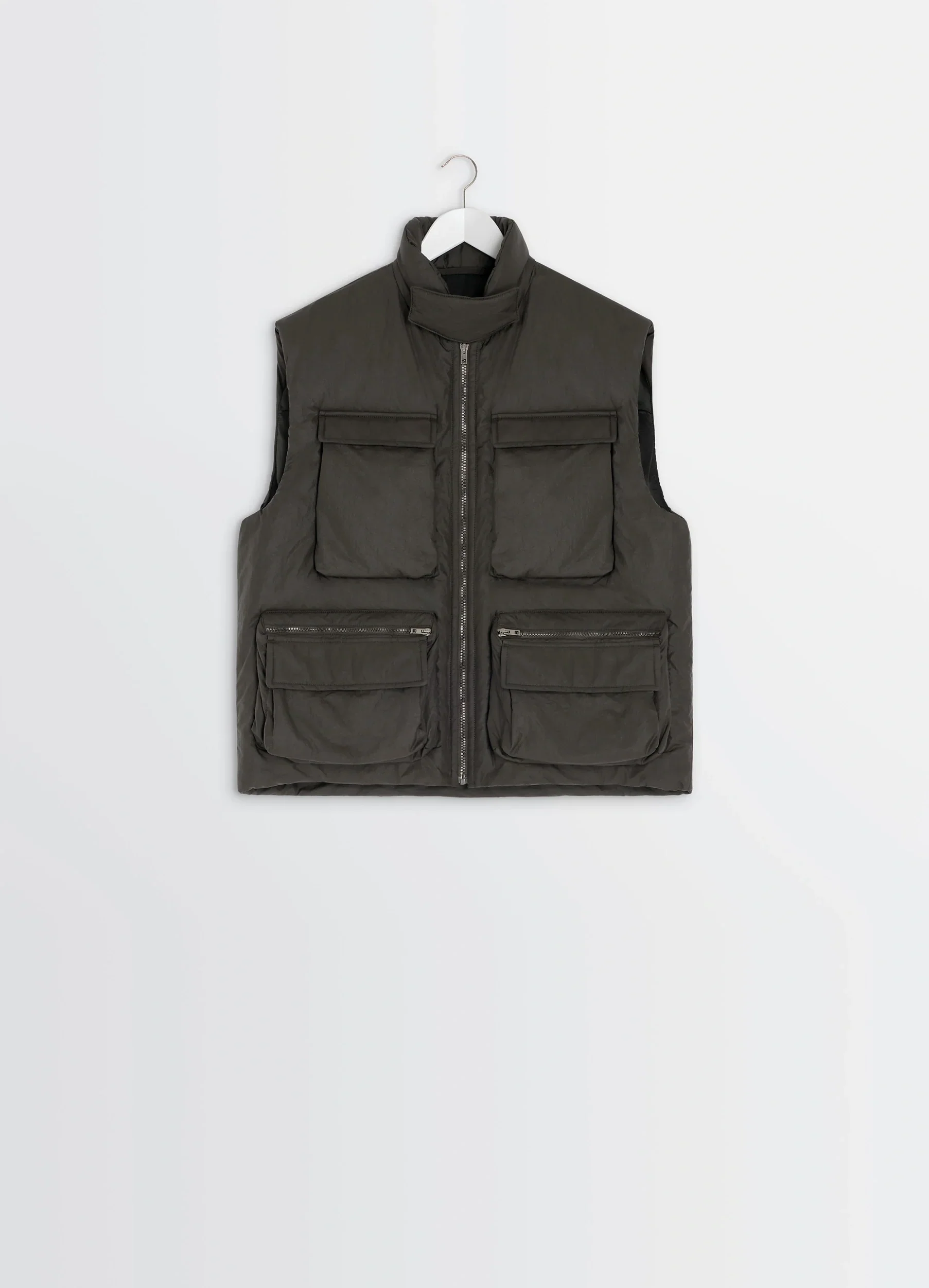 WADDED GILET WITH POCKETS IN LIGHT NYLON - Image 6