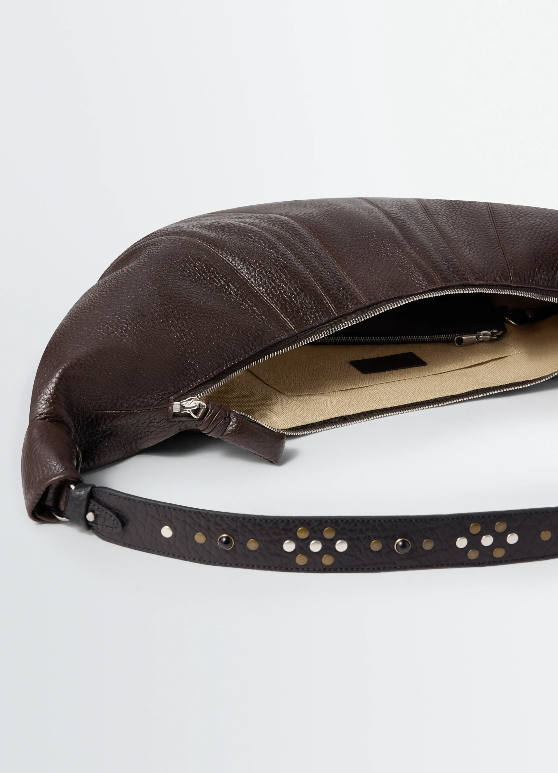 WESTERN STUDS LARGE CROISSANT BAG IN LEATHER - Image 4