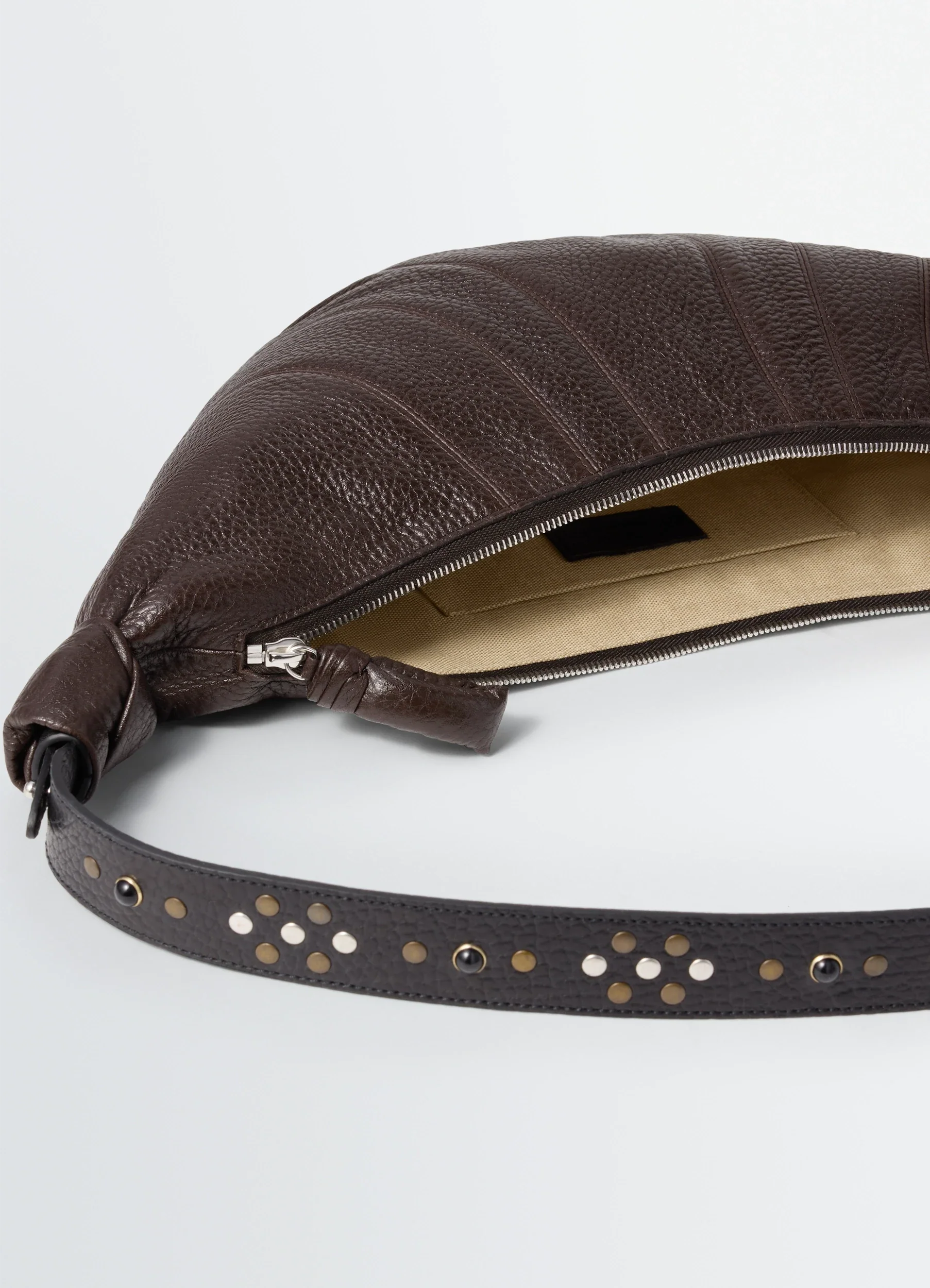 WESTERN STUDS MEDIUM CROISSANT BAG IN LEATHER - Image 4
