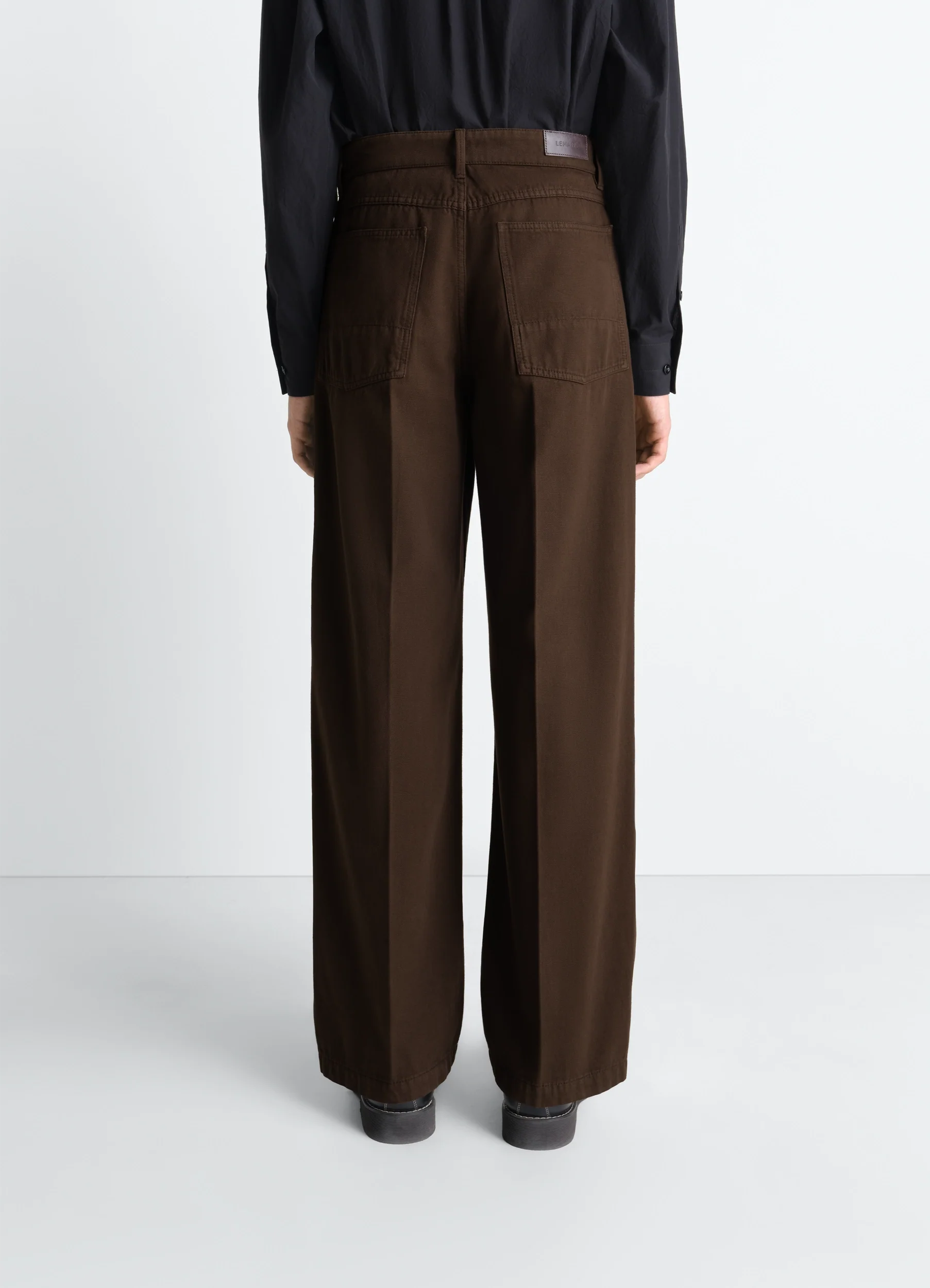 WIDE PANTS IN DYED BROKEN TWILL - Image 3