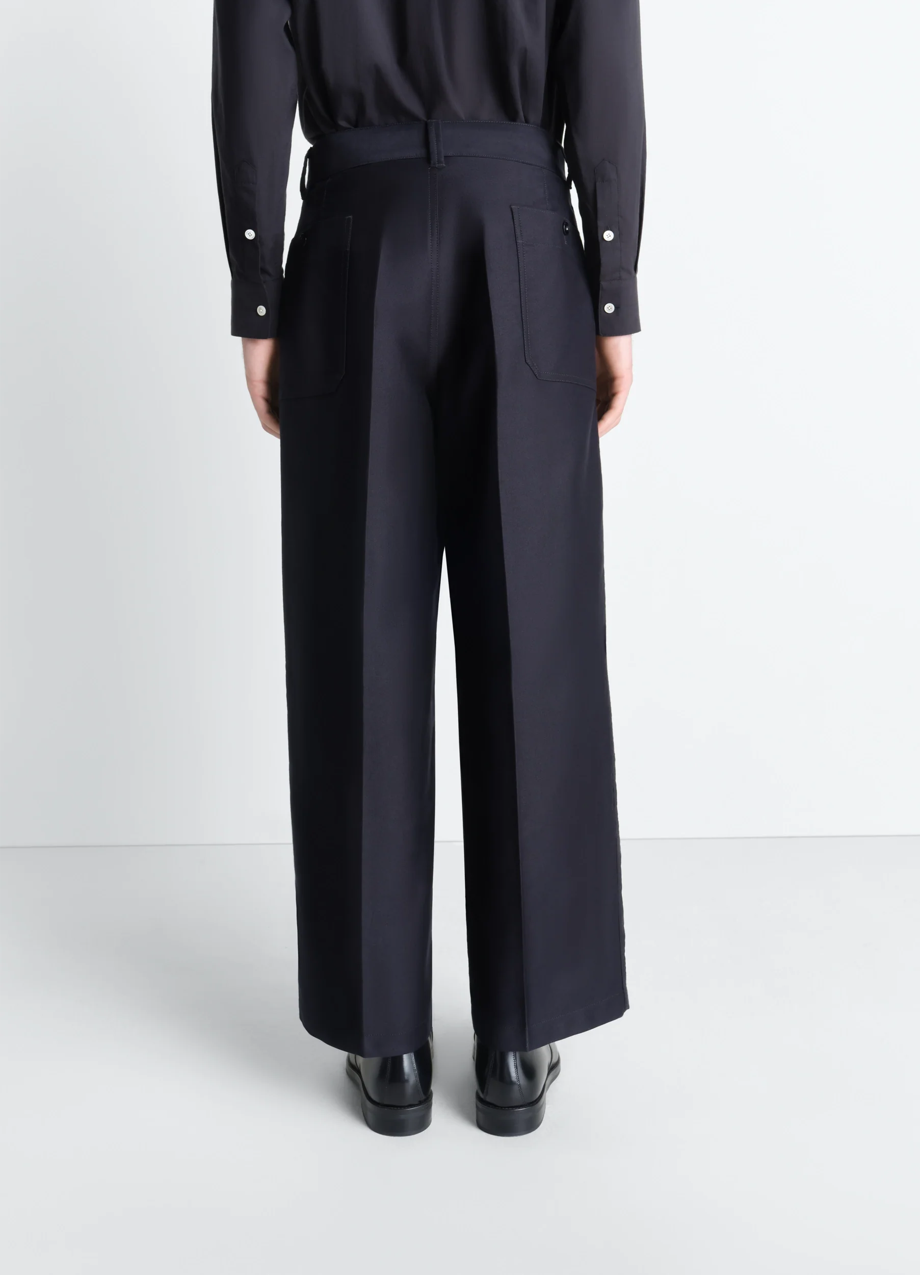 WIDE WORKWEAR PANTS IN COTTON SATIN - Image 5