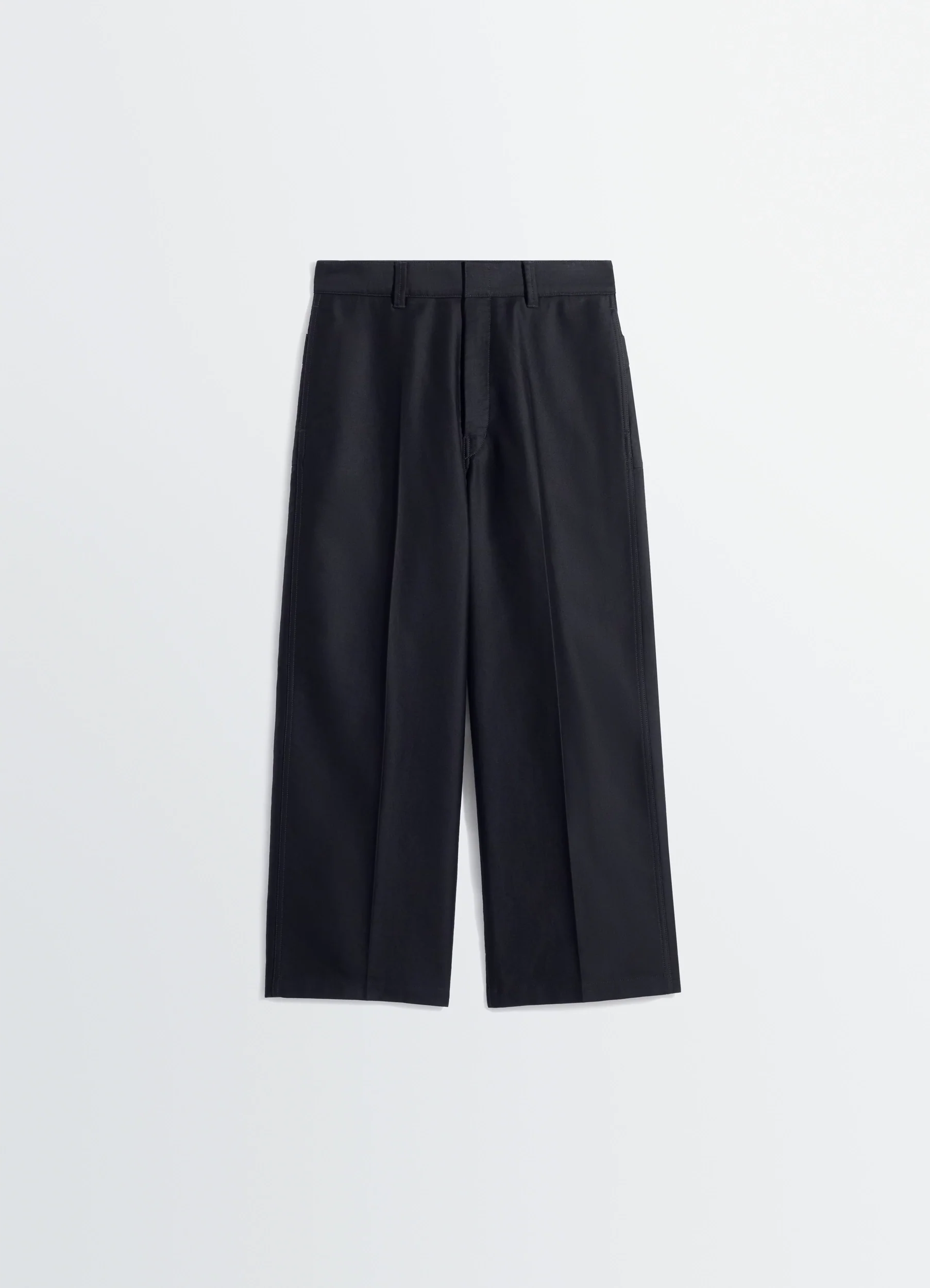 WIDE WORKWEAR PANTS IN COTTON SATIN - Image 6