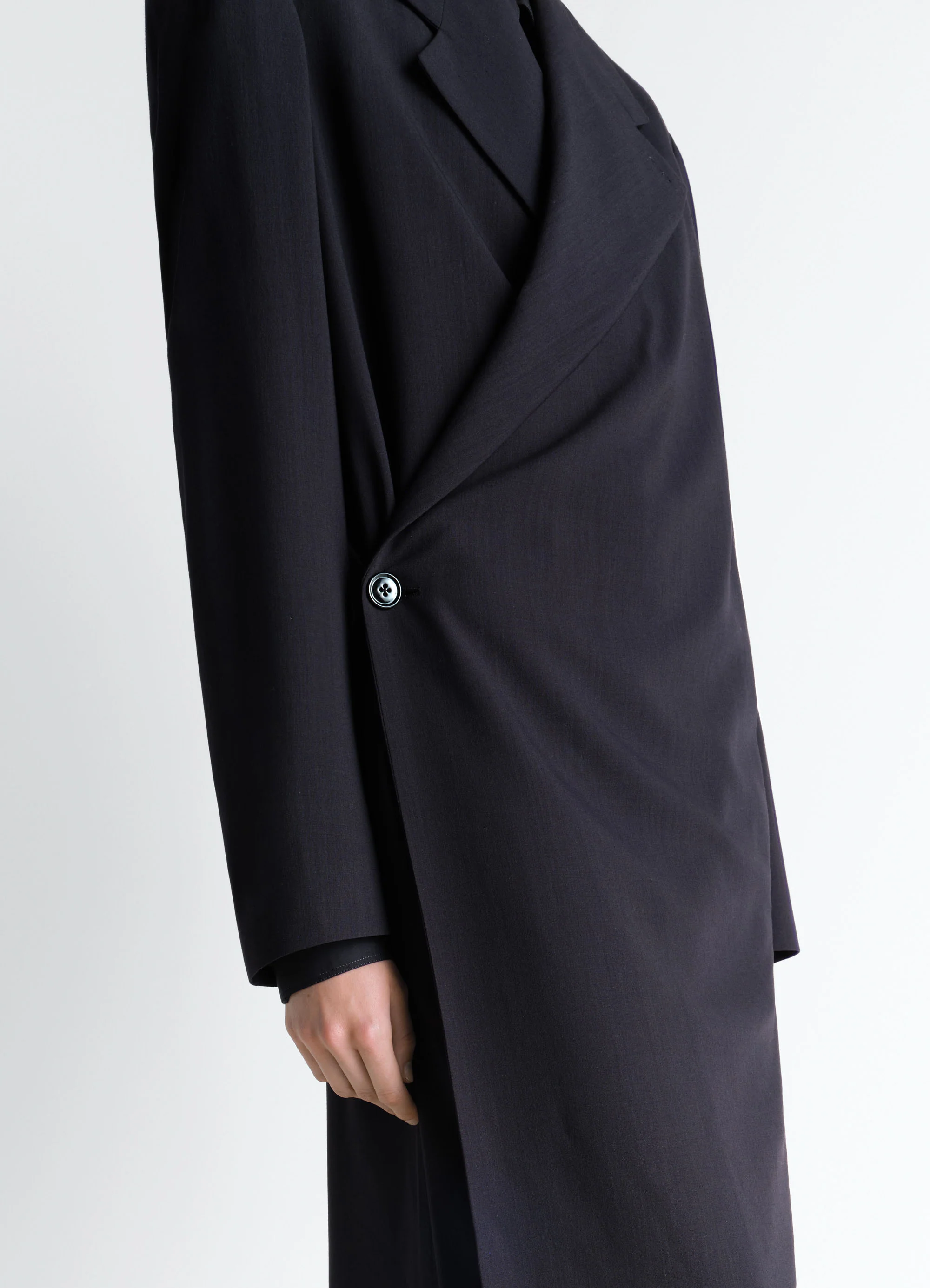 WRAP OVER COAT IN WOOL CREPE - Image 3