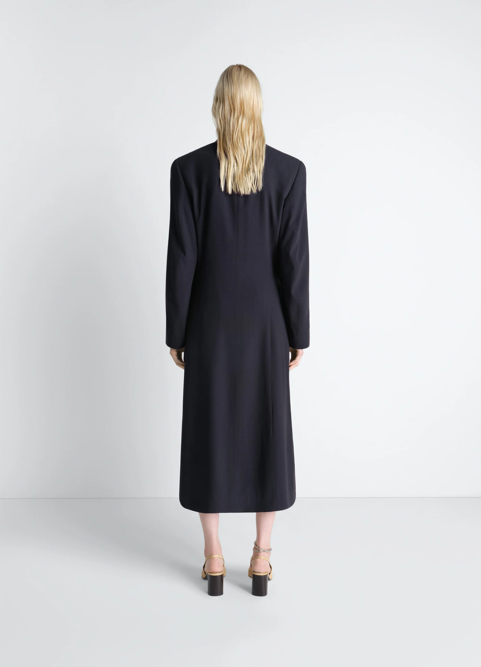 WRAP OVER COAT IN WOOL CREPE - Image 5