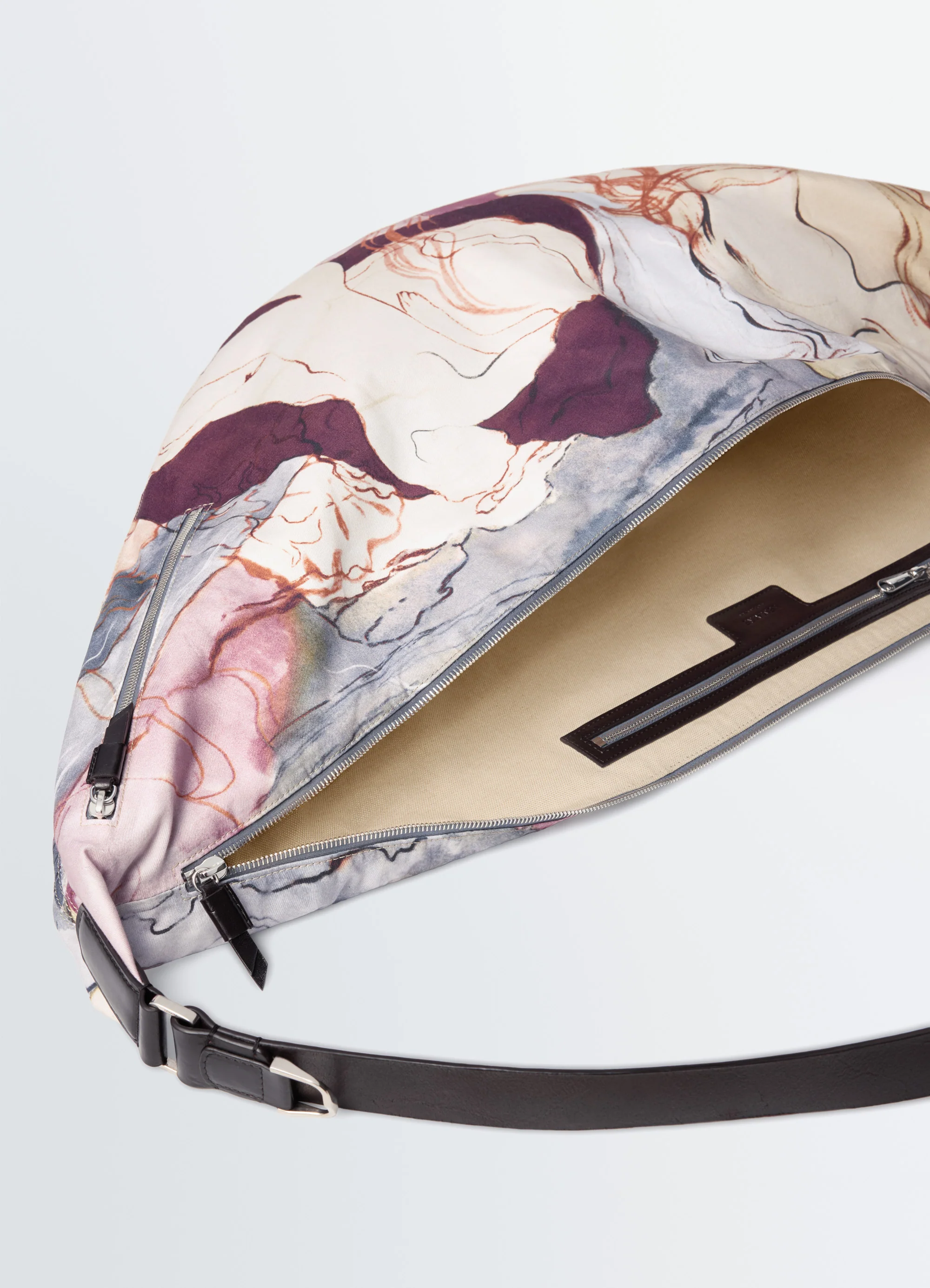 XL QUIVER CLIP BAG IN PRINTED COTTON CANVAS - Image 5