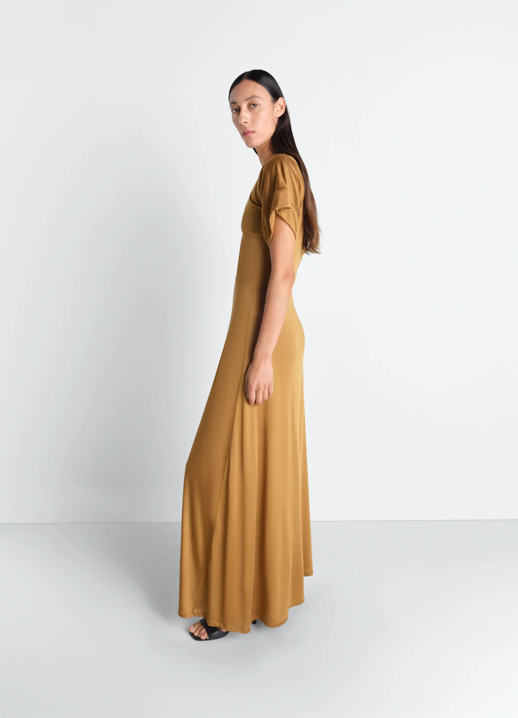 ZIP DRESS IN VISCOSE COTTON JERSEY - Image 3