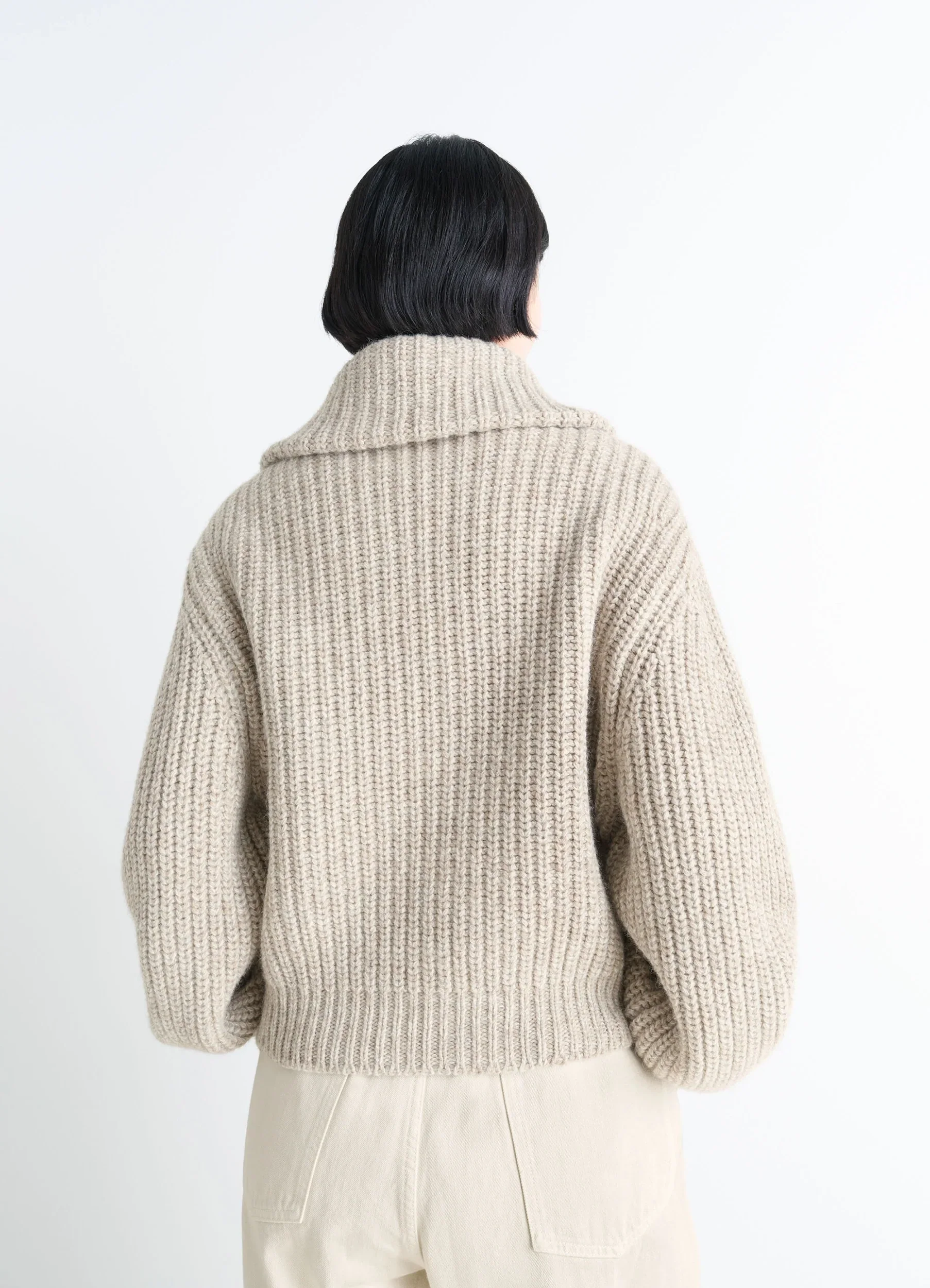 ZIPPED CARDIGAN IN YAK ALPACA - Image 5